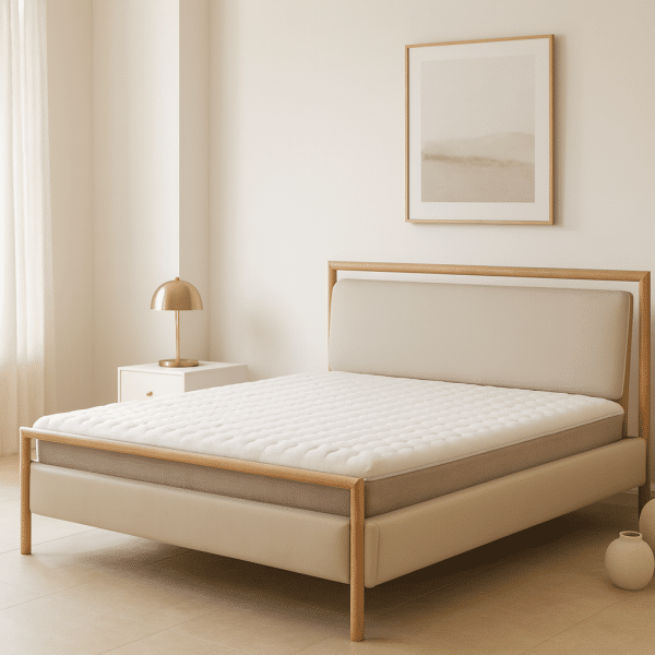 מיטה עץ שילוב ריפד דגם טורינו